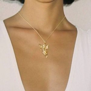 MONDO MONDO - Gold Angel Pendant Necklace